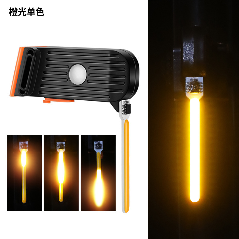 Bicycle USB charging flow-type taillights, outdoor night riding LED warning rear taillights, and creative navigation lights with straps pic 10
