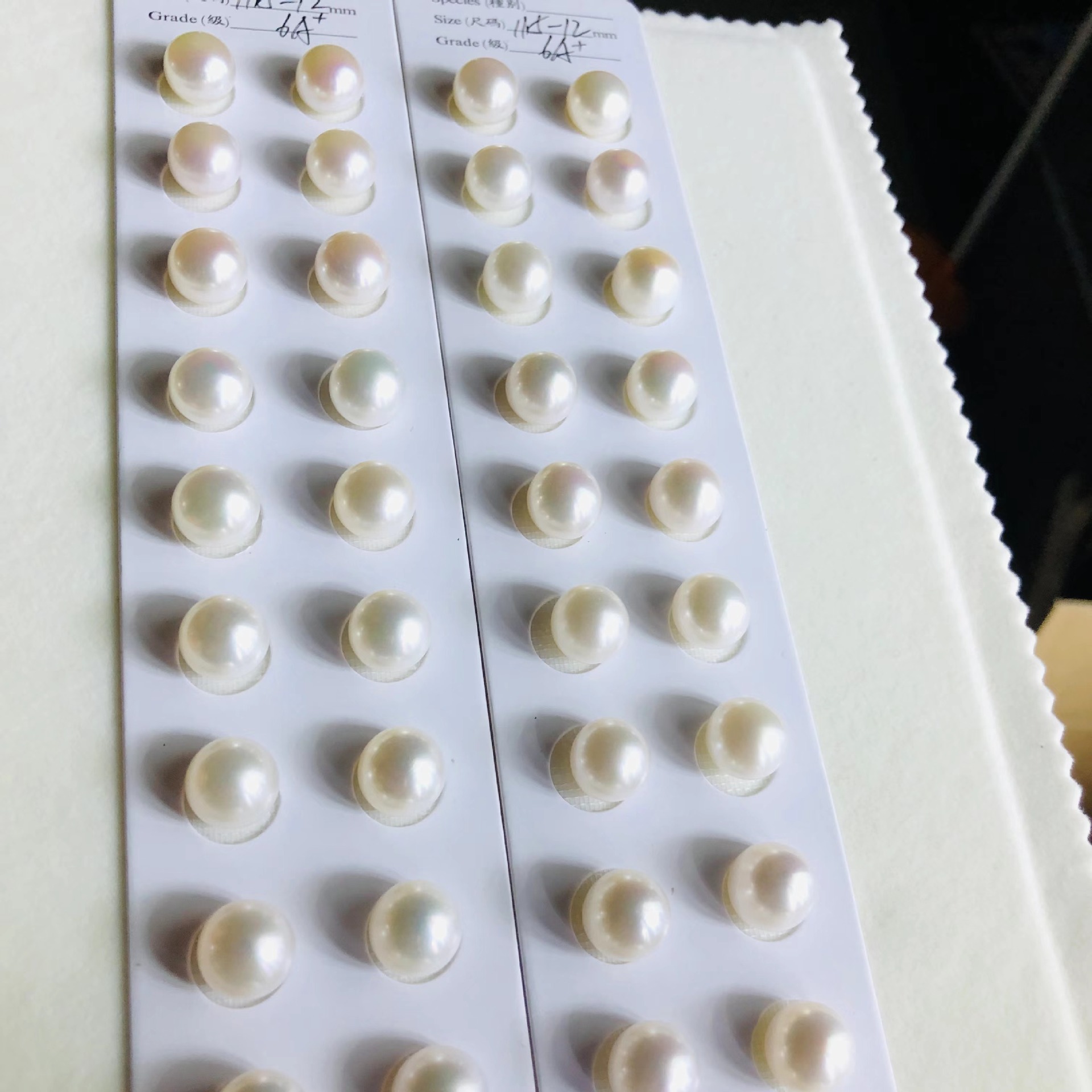 厂家批发现货 DIY 饰品强光高胖扁圆淡水珍珠裸珠颗粒 6A无暇散珠详情9