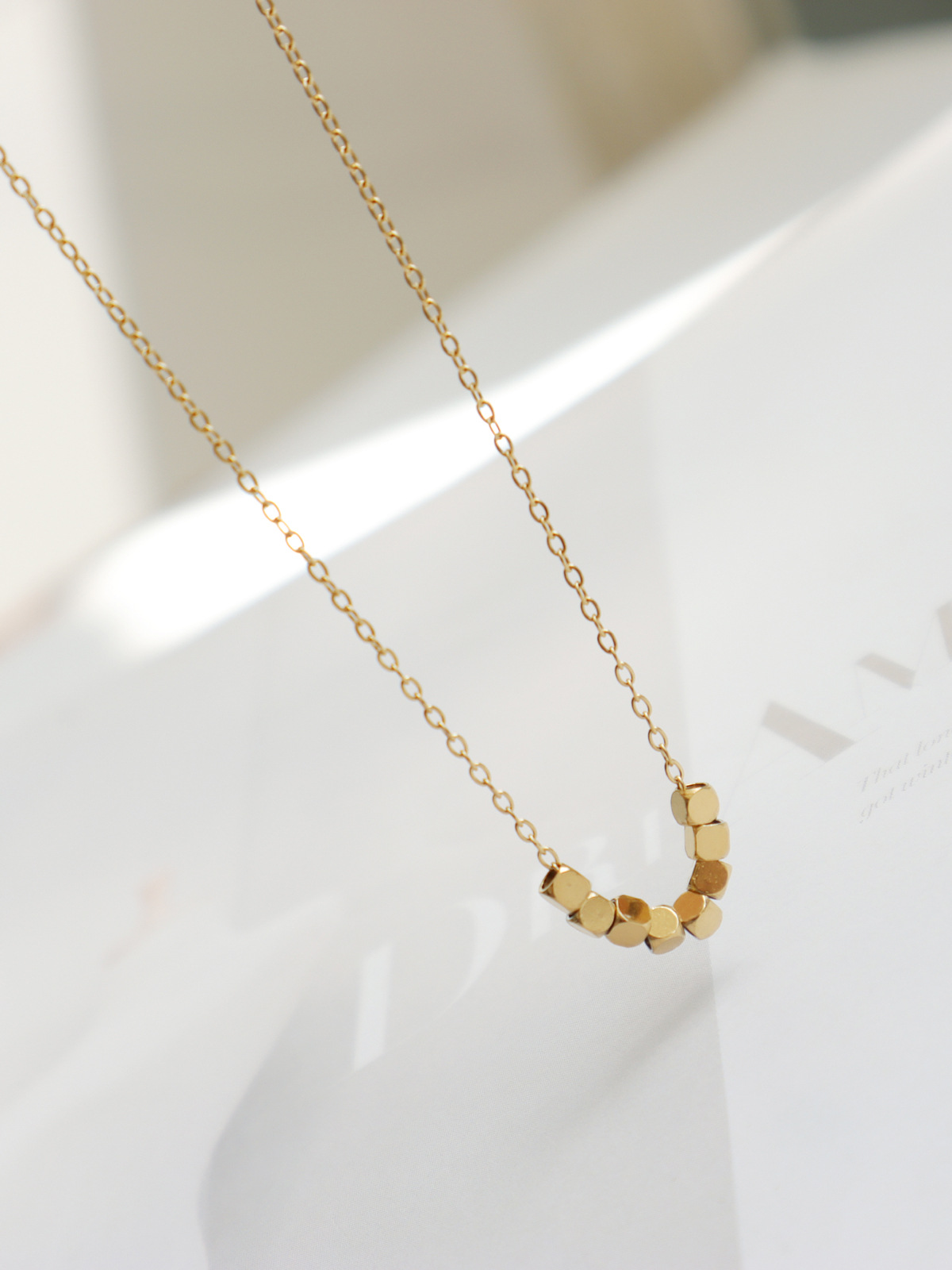 八方来财本命年碎银子小方糖项链轻奢小众高级感锁骨链详情12