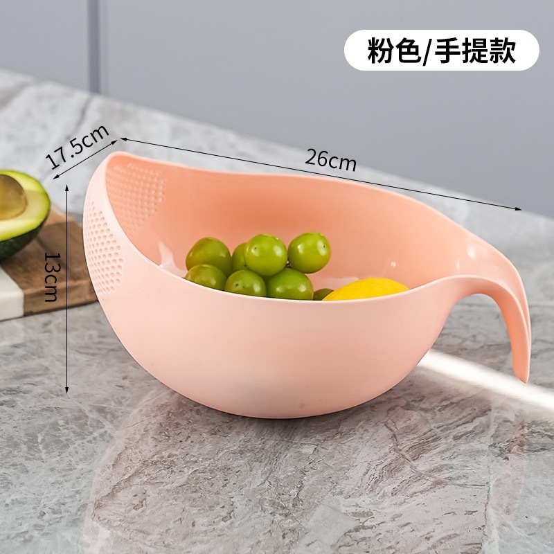 Kitchen household vegetable washing wonder: thickened rotating draining basket, vegetable washing basin, plastic basin, draining basin, fruit plate, rice-washing basin pic 6