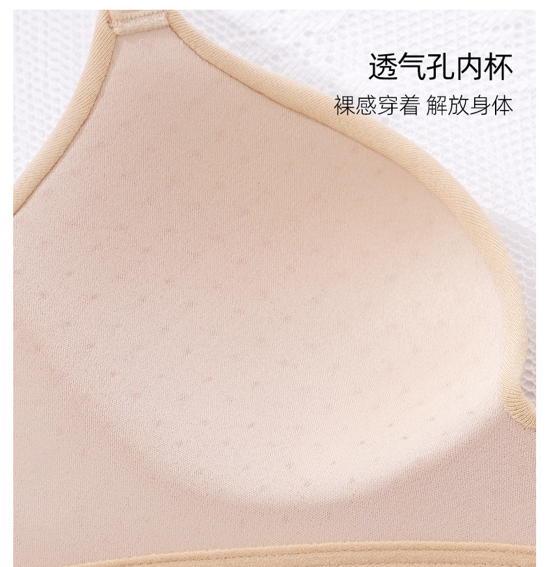 无痕内衣少女聚拢小胸收副乳防下垂不空杯薄款透气简约运动文胸罩详情3