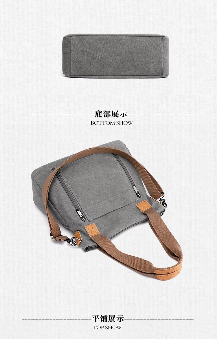 大容量帆布包简约潮搭女包新款韩版手提休闲包都市丽人单肩斜挎包详情31