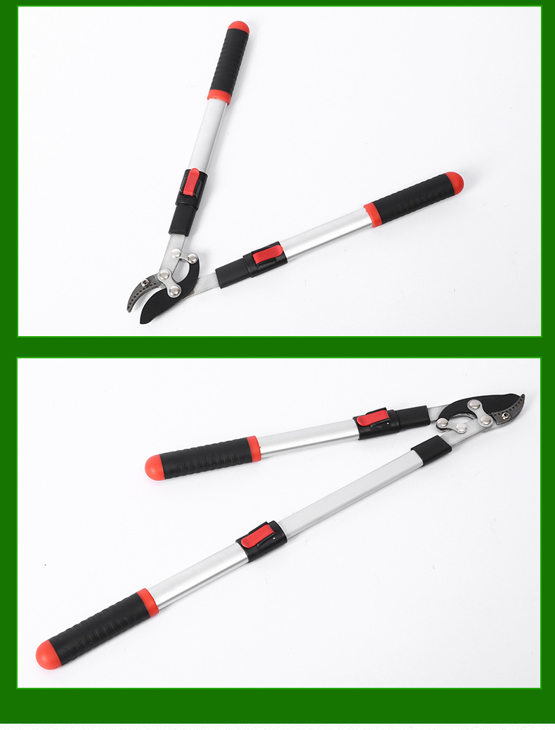 Self-produced and self-sold telescopic small Lishi garden scissors, aluminum alloy branch shears, garden tools, thick branch shears, powerful shears pic 16