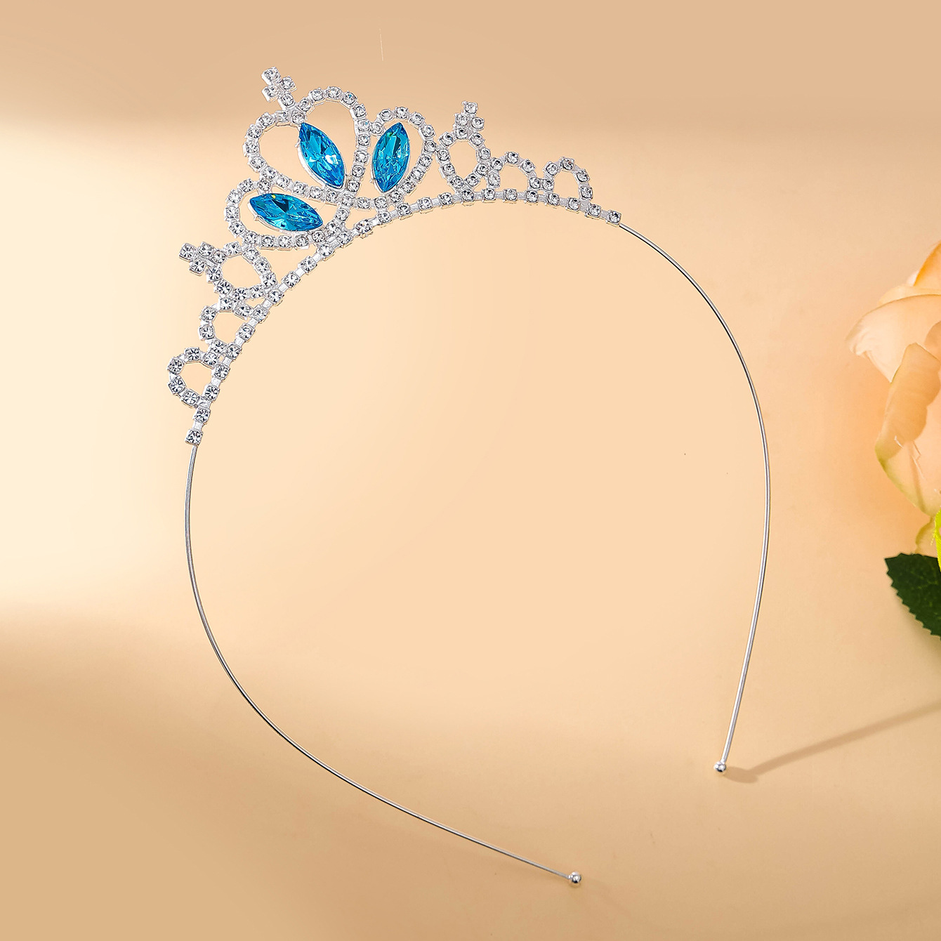 厂家直销新款时尚爱莎公主儿童头饰表演演出女童发饰装扮皇冠发箍详情6