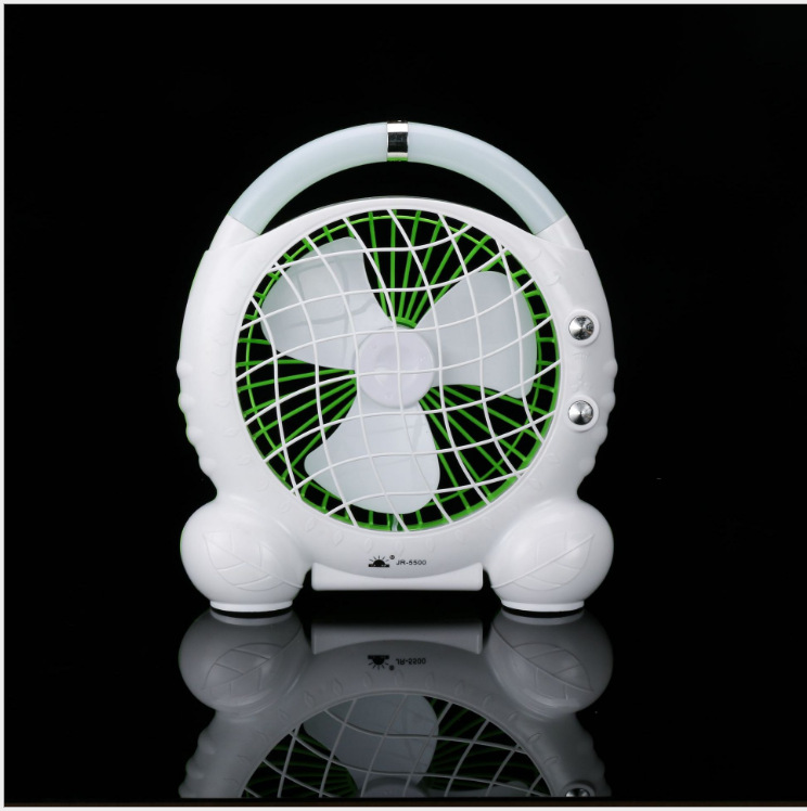 JR-2018 Lighted fan rechargeable student dormitory home rechargeable fan mini Portable with strong wind force pic 6
