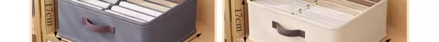 工厂直销双列衣柜衣服收纳箱分格衣物整理盒布艺裤子收纳盒详情15