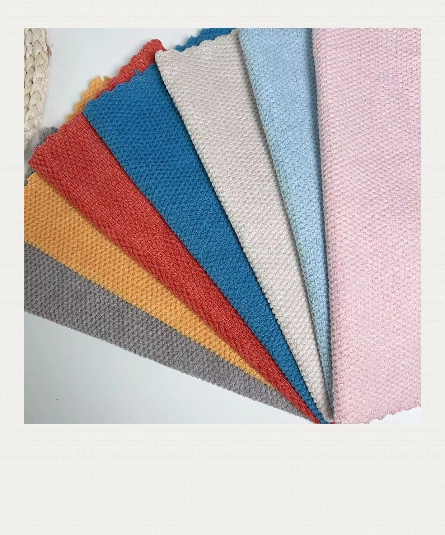 Double-sided wheat grain towels for export, kitchen and household cleaning cloths, absorbent dishwashing cloths, and the same style of rice grain towels for supermarkets pic 10