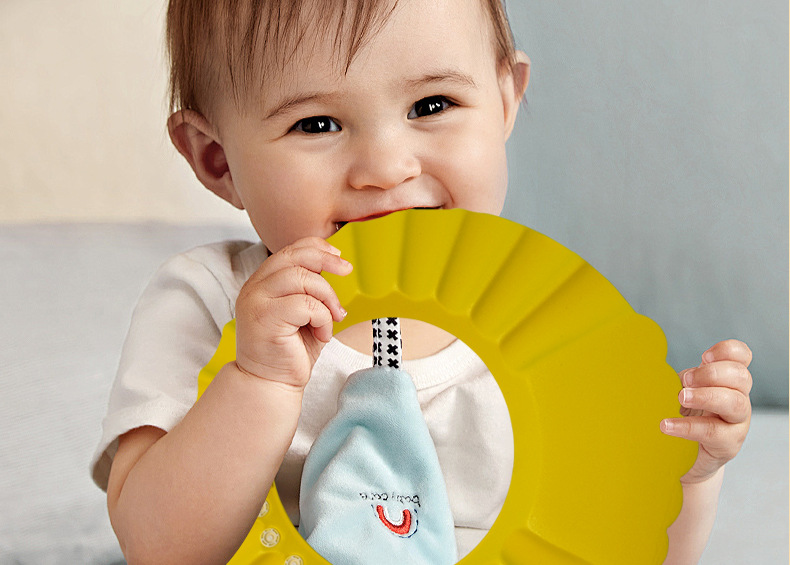 儿童洗头帽宝宝防水浴帽新生婴儿可调节洗头挡水帽宝宝洗头发神器详情4