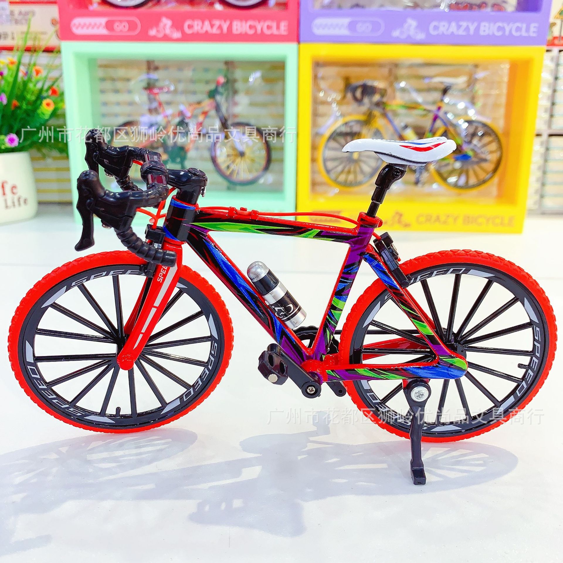 新积木盒合金山地单车混12款炫酷仿真模型桌面摆件儿童玩具自行车详情3