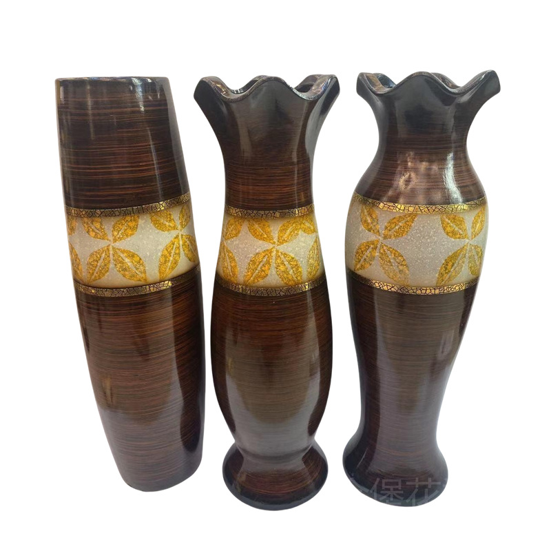 60cm花瓶厂家批发陶瓷花瓶欧式客厅摆饰绢花工艺落地大小花瓶详情5