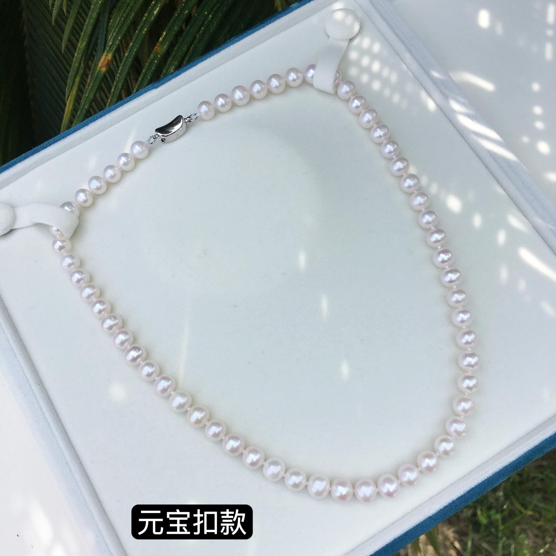 Retro plain chain collarbone chain tian Ran freshwater 7, 8, 9 round slightly flawed bright light pearl necklace finished product wholesale pic 23