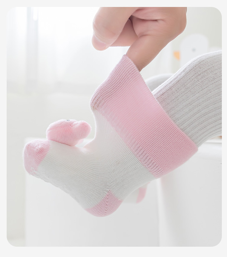 Baby socks, thin A-class floor anti-slip socks for boys and girls, 0-6 months old cartoon dolls, newborn socks pic 14