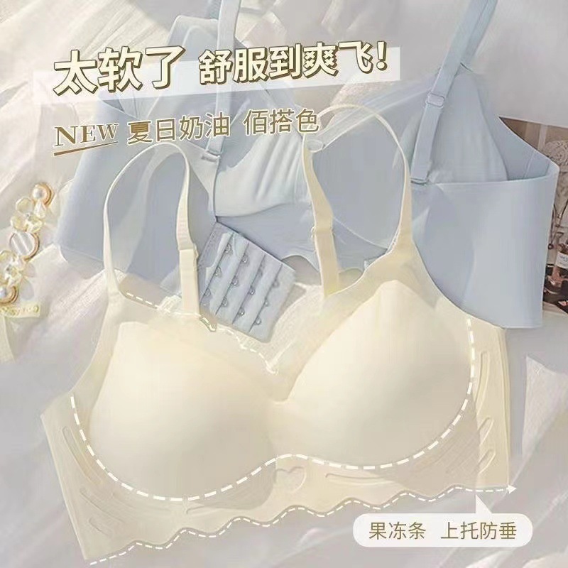 无痕内衣女无钢圈一体式美背聚拢文胸少女内衣收副乳文胸夏季显小详情18