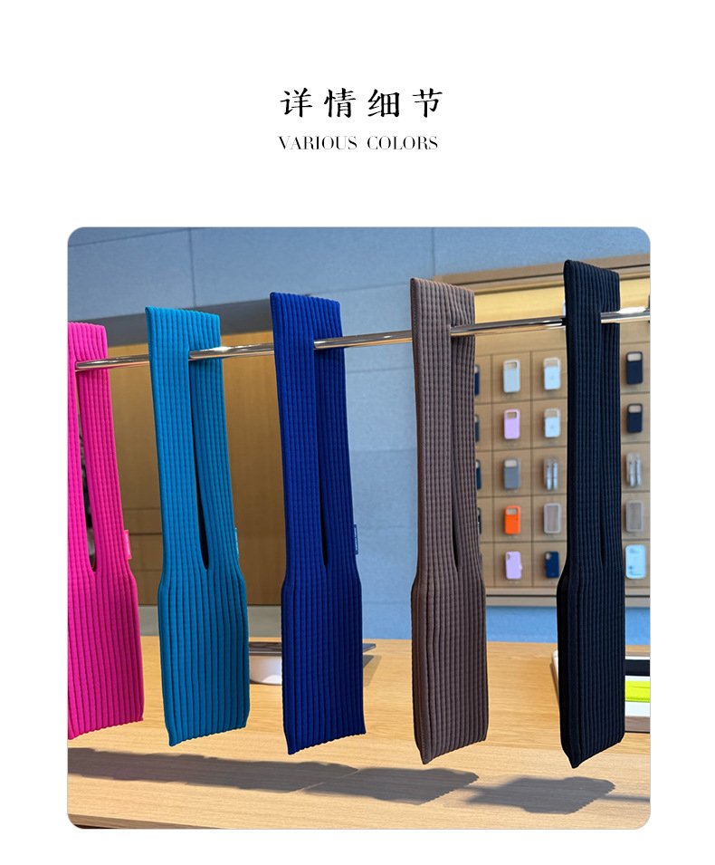 爆款包包女2025新款时尚手工针织腋下包小众单肩包上课毛线手机包详情6