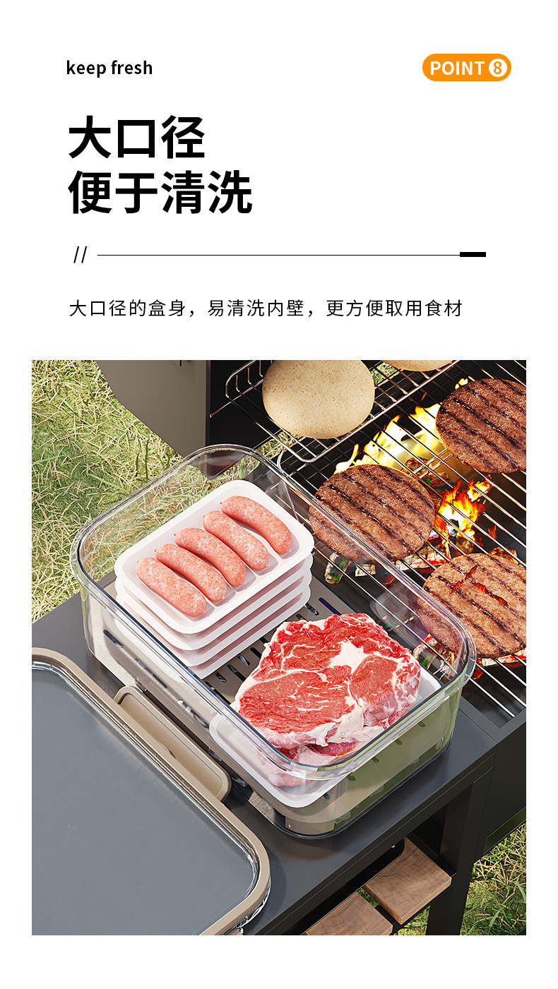 厂家现货  手提保鲜盒冰箱保鲜盒便当盒户外野餐篮零食水果收纳盒详情9