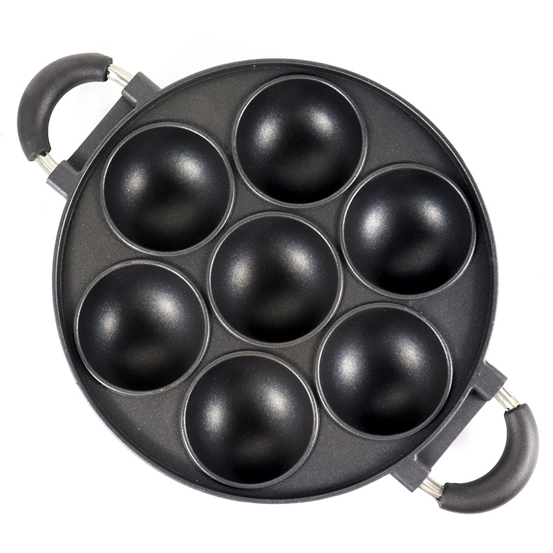 7holes cake Mould7-hole spherical aluminum die-cast cake mold Egg pan non-stick cake baking DIY pic 3