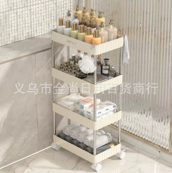 Small trolley, high appearance level, multi-layer storage rack, home bedroom, bedside, kitchen, mobile snack storage rack pic 3