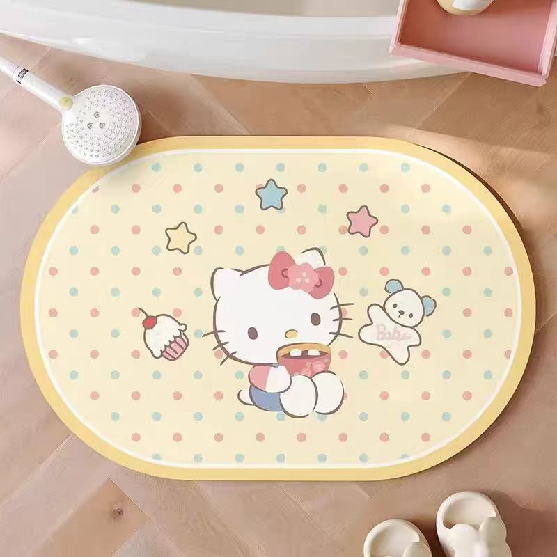 卡通可爱HelloKitty地垫家用浴室吸水卫生间门口防滑脚垫详情37