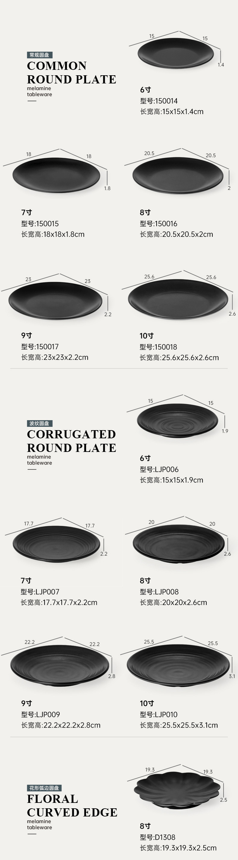 A5密胺餐具火锅盘子黑色创意烧烤商用碗烤肉盘仿瓷牛肉长方形碟子详情14