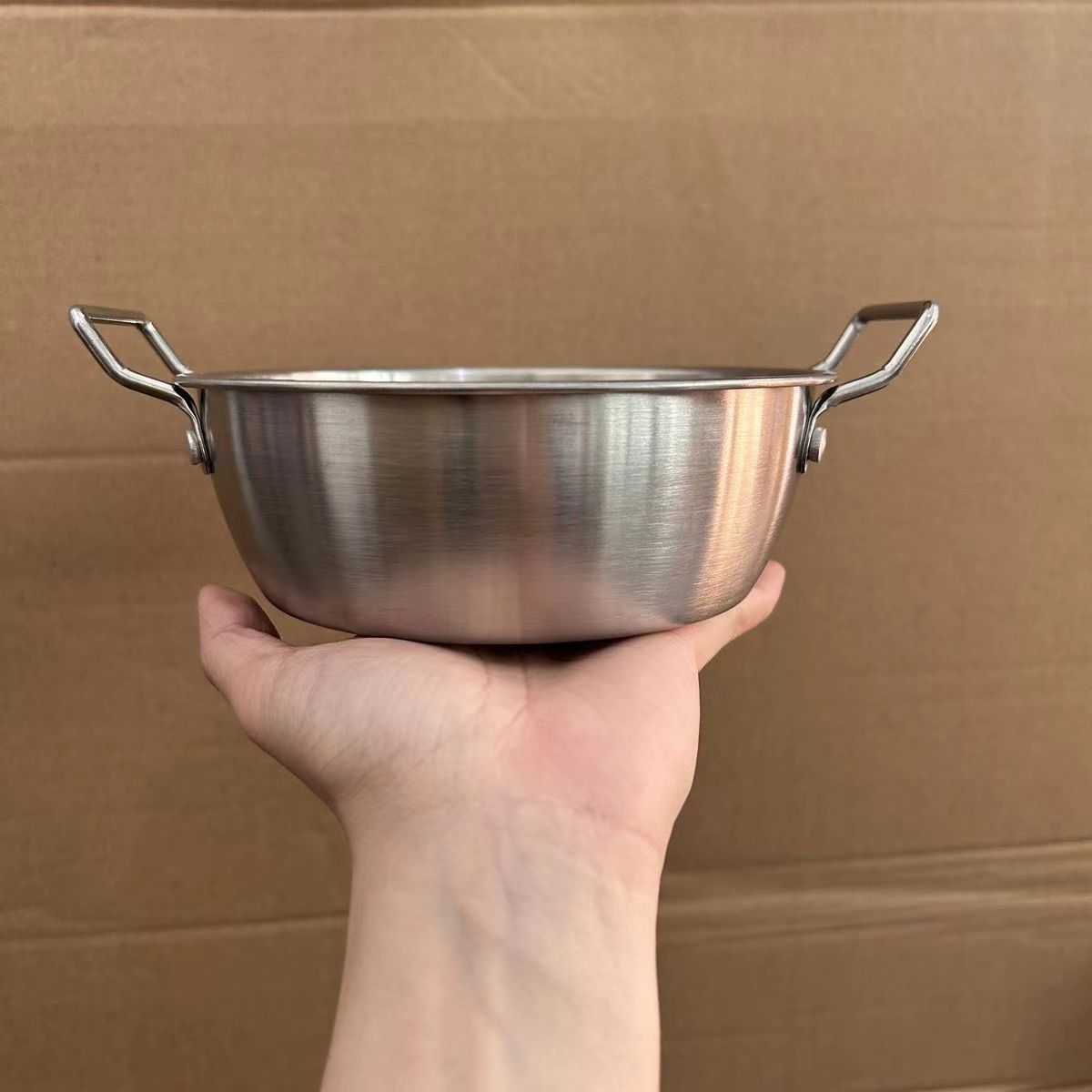 韩式不锈钢双耳燕麦碗大头勺套装 简约美观牛奶沙拉早餐碗 罐勺碗碟盘一应俱全详情8