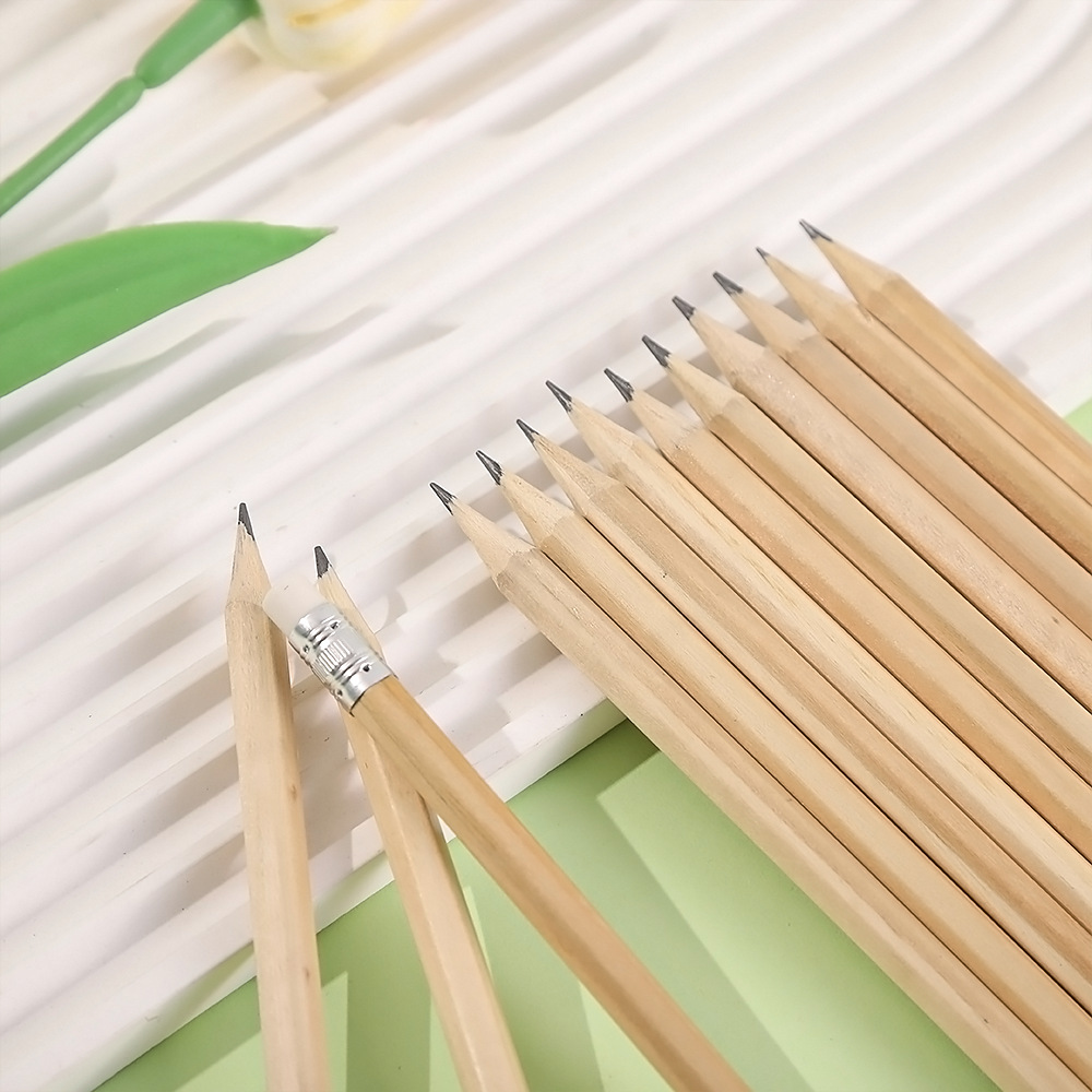 Direct supply of original wood color Grade one hexagonal rod HB 2B primary school writing pencils. Wholesale available with LOGO printing pic 5