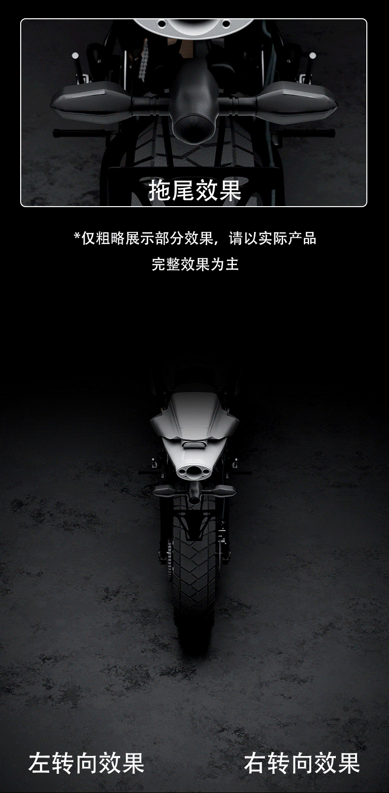 Motorcycle projection turn signal lights, electric vehicle ground lights, iridescent atmosphere LED atmosphere turning lights, high-brightness warning lights pic 4