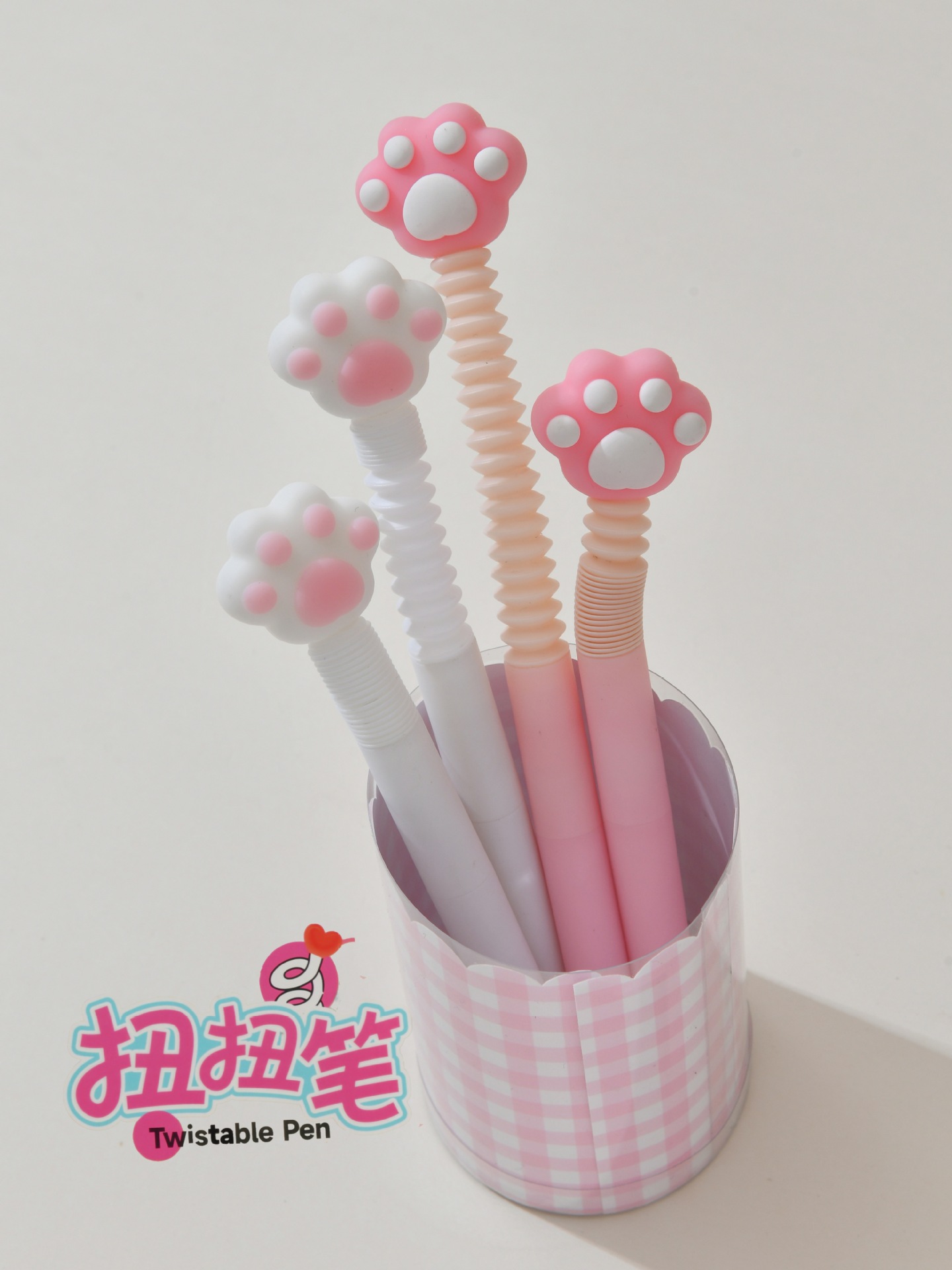 新品花朵扭扭中性笔小学生解压高颜值创意文具签字笔毛线花工艺品礼品详情19