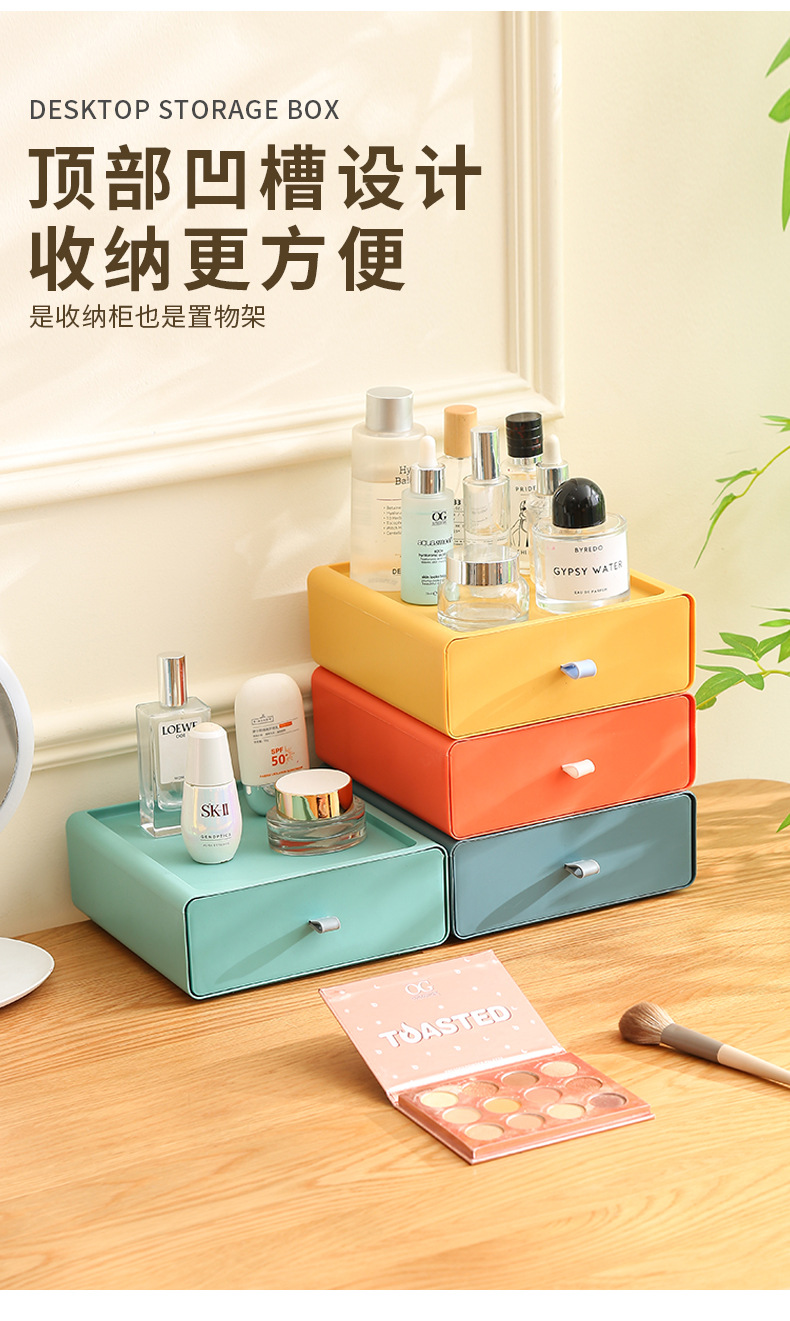 Drawer-type desktop storage box, storage box, office desk rack, organizing cabinet, wholesale organizing box pic 10