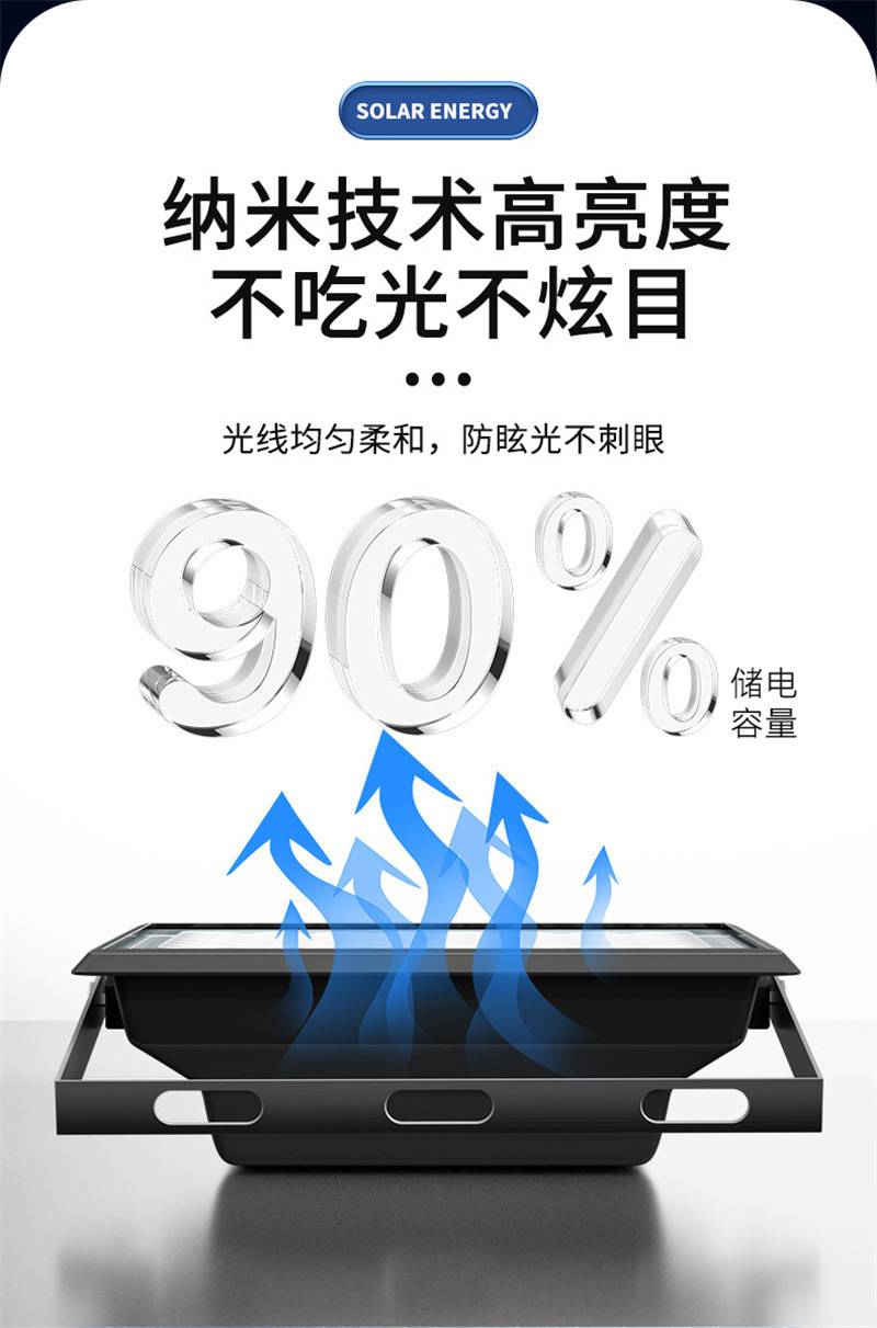 Solar floodlights, outdoor lighting fixtures, waterproof LED full sky stars, source manufacturer wholesale, rural benefit for the people, bright up pic 9