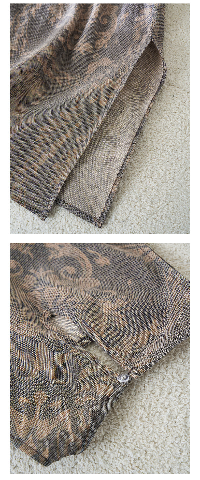 Rongtai Tencel Linen printed improved cheongsam sleeveless slimming dress for Women 2025 New style elegant A-line dress pic 43