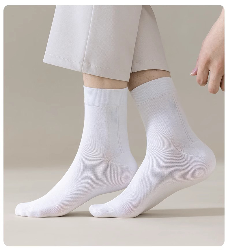 竹纤维袜子男袜新款男士中筒袜春夏季运动薄透气抗菌防臭吸汗长袜详情32