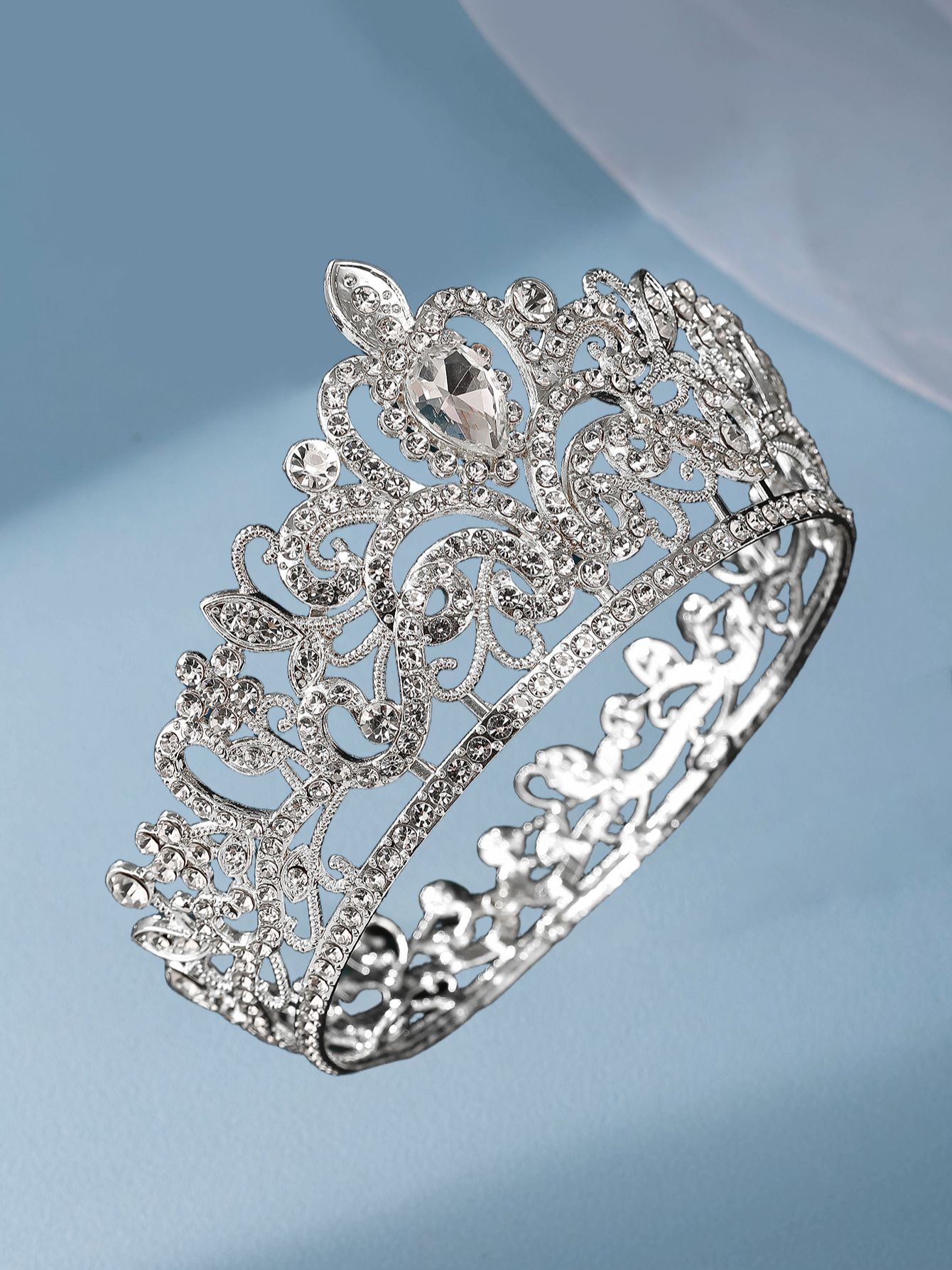 雅星饰品环保锌合金新娘皇冠发梳头饰项链爪链批发定制婚礼配饰皇冠款详情21