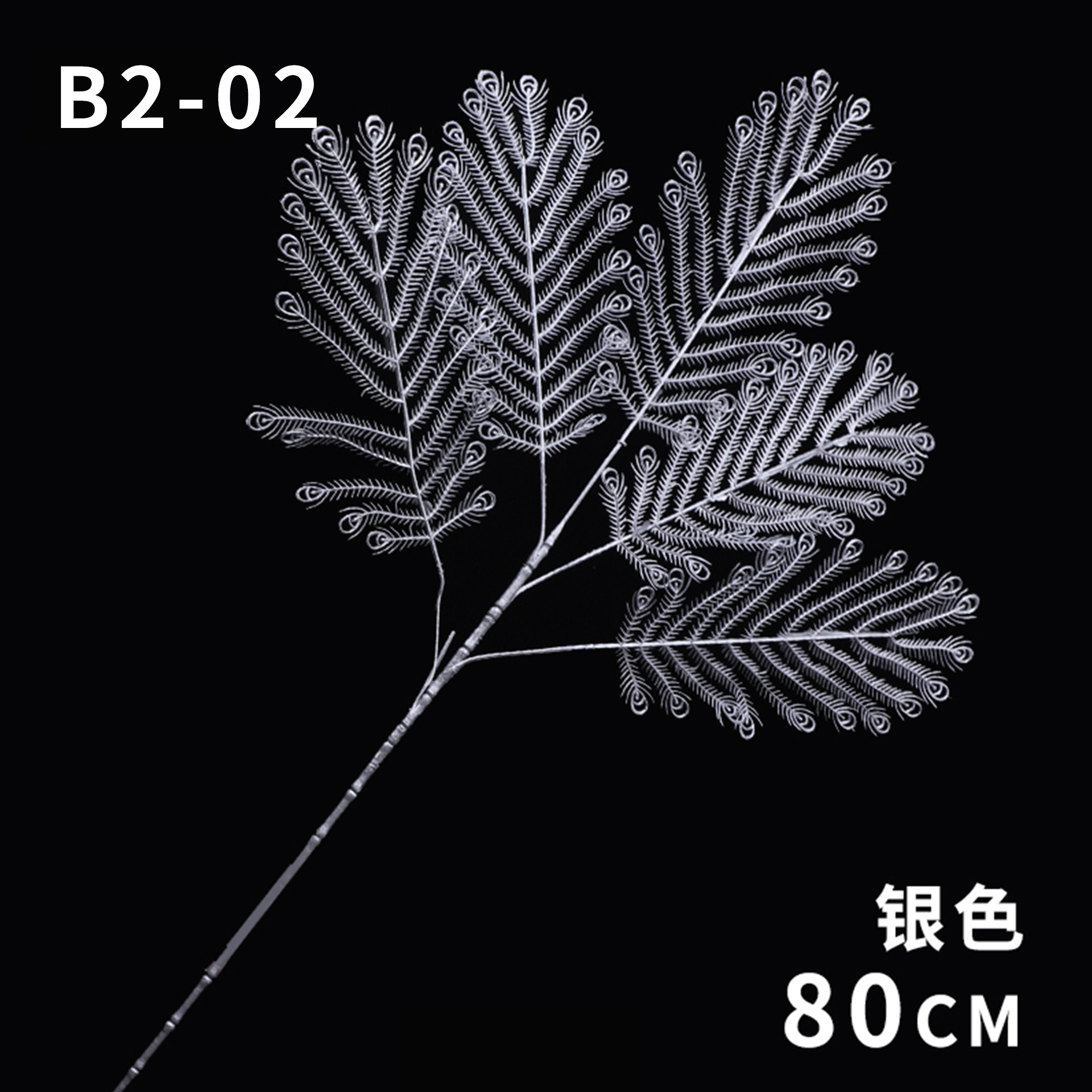 跨境专供银色系仿真花婚礼堂吊顶插花排装饰塑料假花人造花拍摄详情1