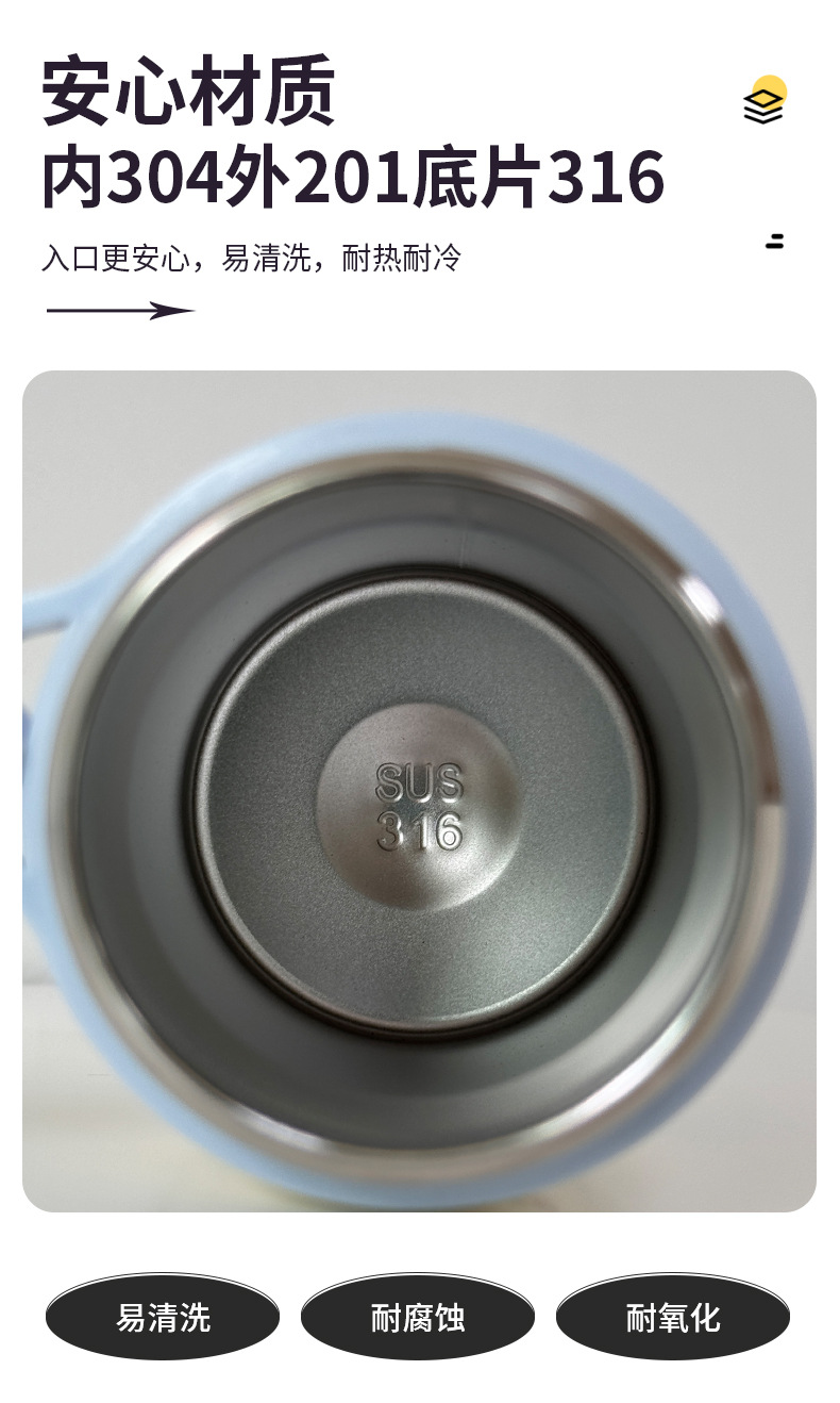 310ml可爱卡通小容量保温水杯办公室户外便携提绳保温杯女高颜值详情6