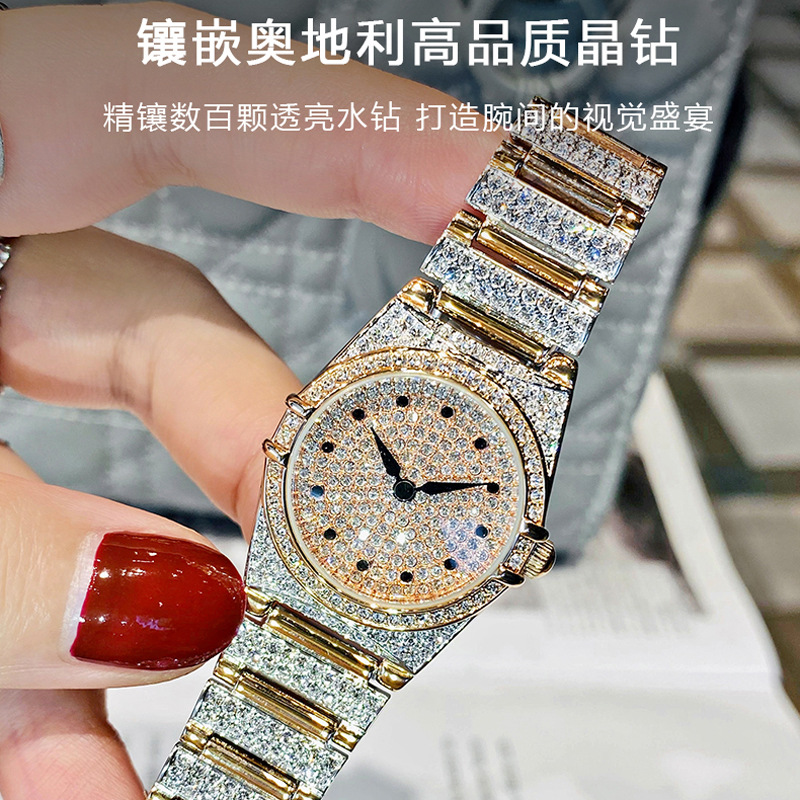 跨境手表满天星女士18K星座金镶钻表小盘防水石英奥地利钻女手表详情17