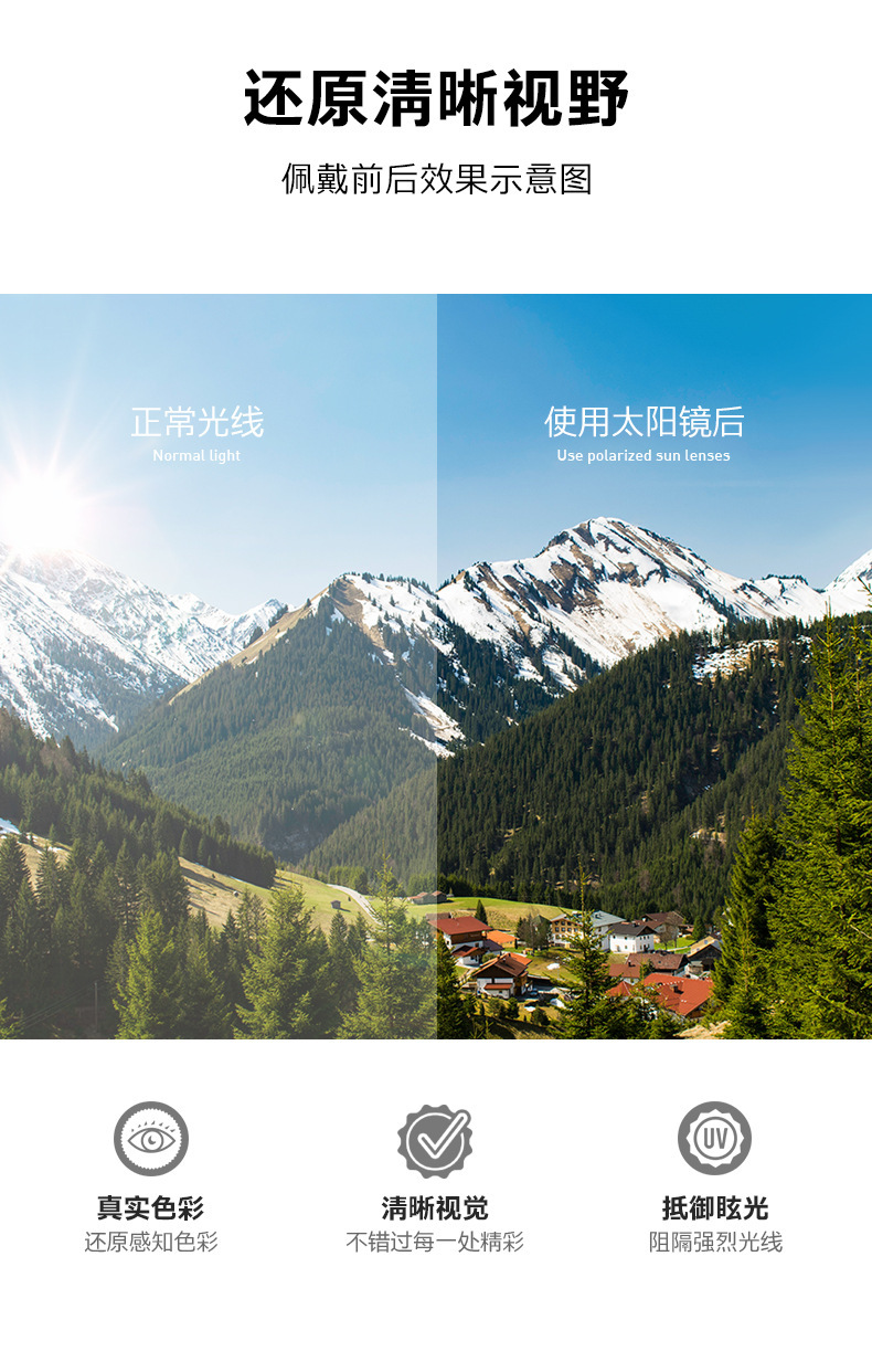 新款TR框墨镜铝镁碳纤维腿偏光太阳镜6151潮流驾驶夜视太阳镜批发详情7