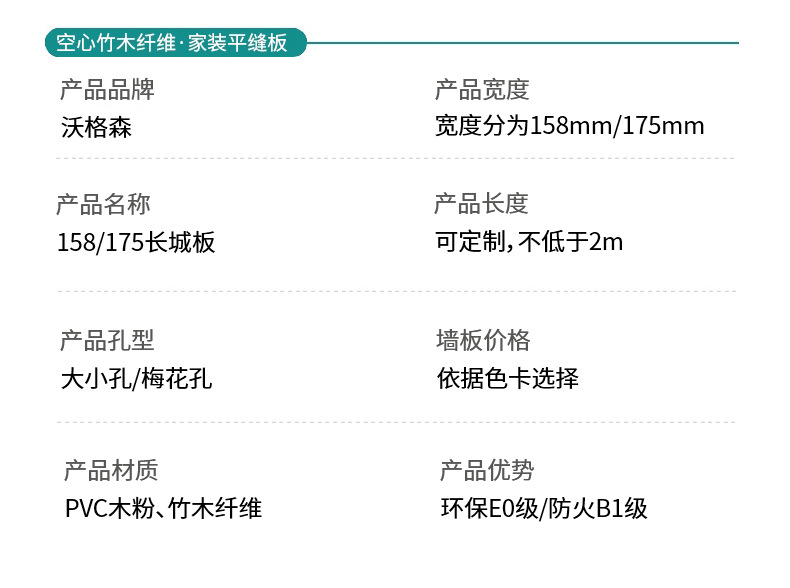 凹凸长城板实木格栅板15宽护墙板竹木纤维生态木pvc木塑板工厂家详情14