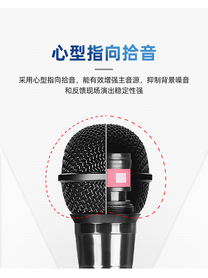JIY wired microphone power amplifier speaker, conference home computer speaker, karaoke dynamic dynamic live streaming sound card microphone pic 9
