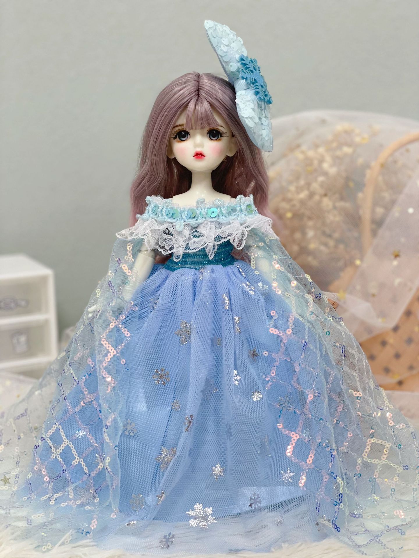 6 points bjd doll dress-up clothes, 30 cm doll set dress, autumn and winter outfits, Lolita jk maid dress pic 33
