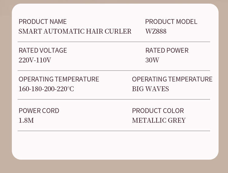 Wow Customized fully automatic negative ion non-damaging electric curling iron, large waves, large curls, portable anti-perming curling iron pic 20