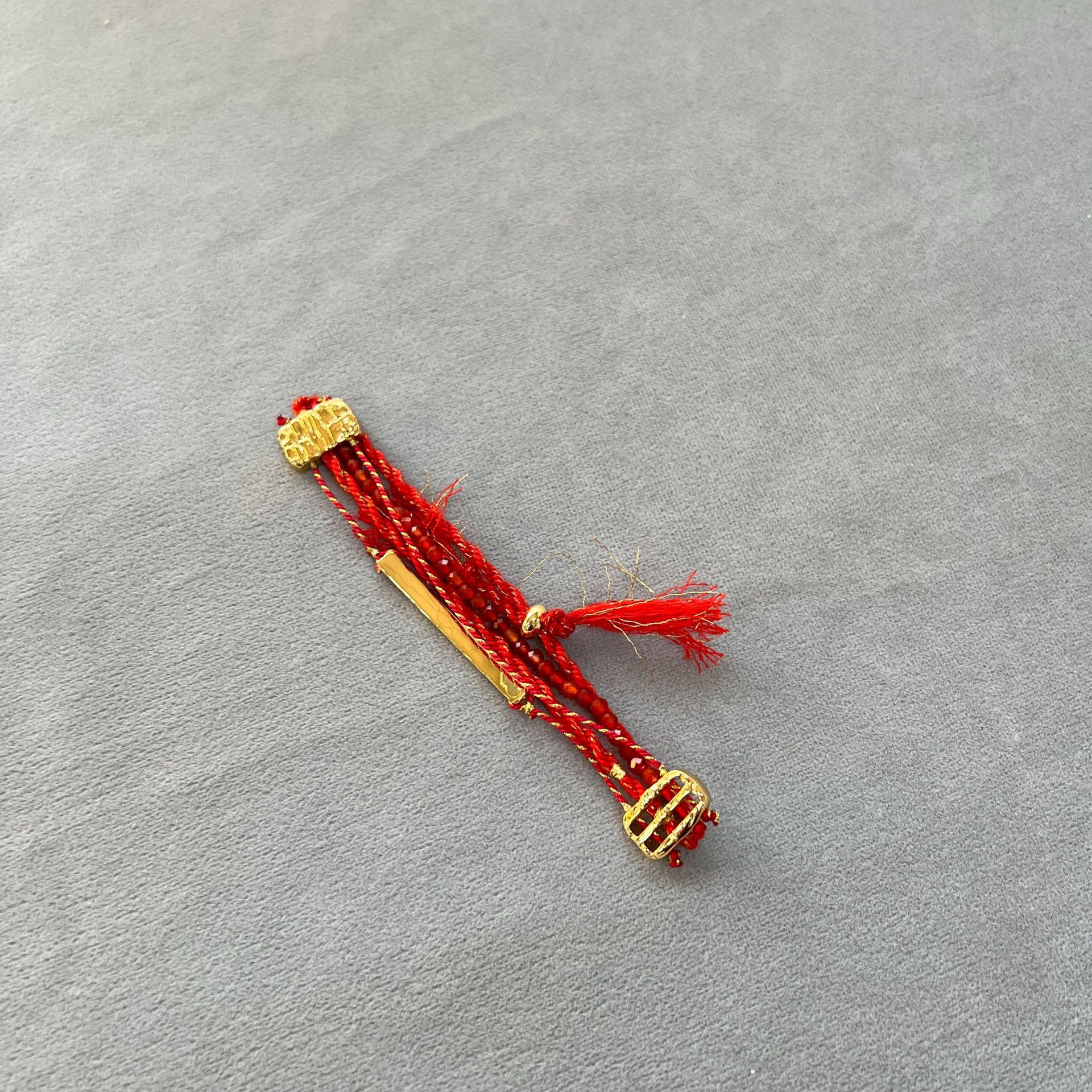 WEN*家KISS系列红玛瑙手链红色系新年礼物本命年小众红绳多层手链详情11