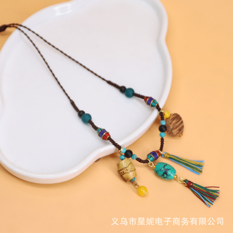 Ethnic style, Bohemian style, multi-treasure necklaces, cheongsams, cotton and linen clothes, accessories, collectibles, tassels, necklaces, best-selling wholesale items pic 9