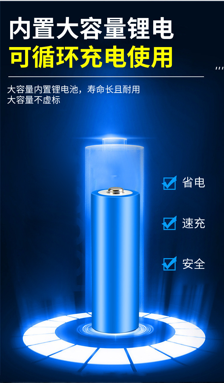 跨境LED强光头灯夜钓灯超亮远射USB充电户外头戴式探照灯露营矿灯详情12