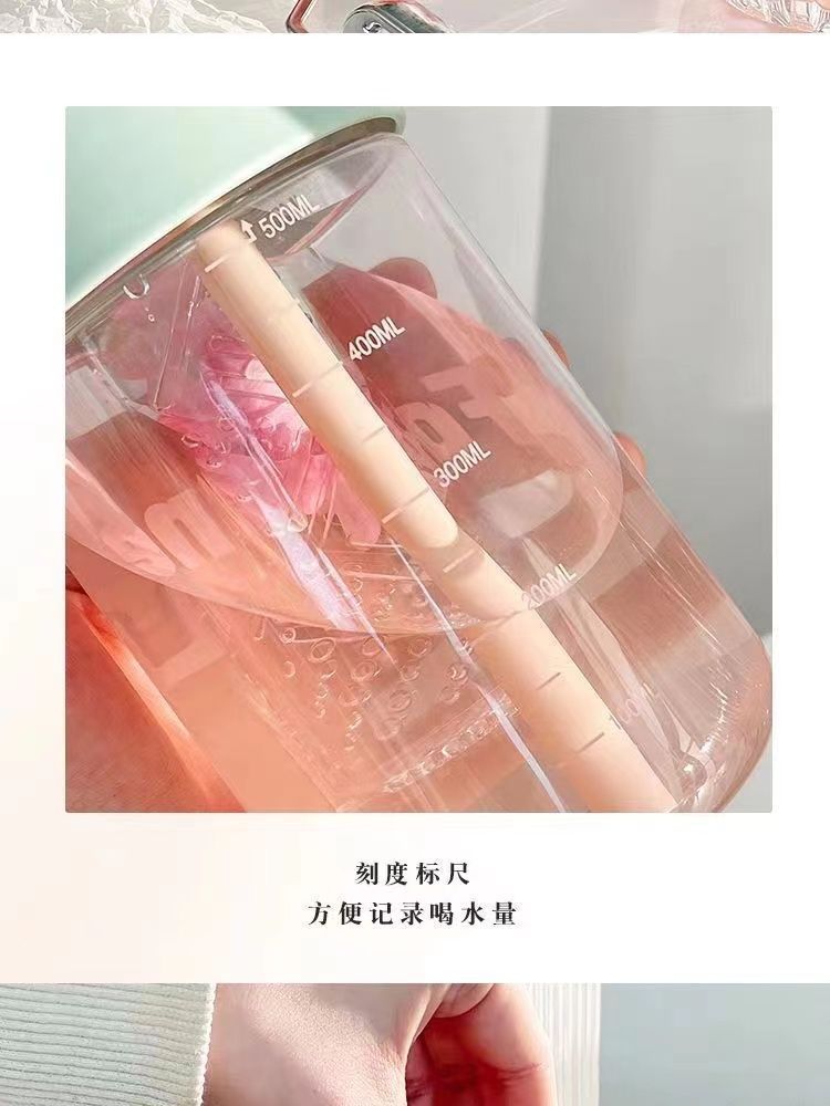 Summer large-capacity water cup, high appearance level portable sports straw cup, new model with tea strater, student cup pic 10