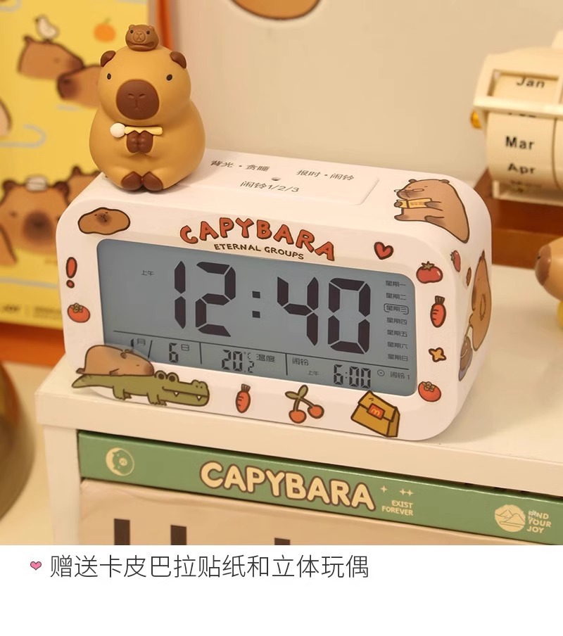 Alarm clock, a special wake-up tool for student bedrooms, desktop clock, creative smart electronic hour clock for junior high school students and children pic 3