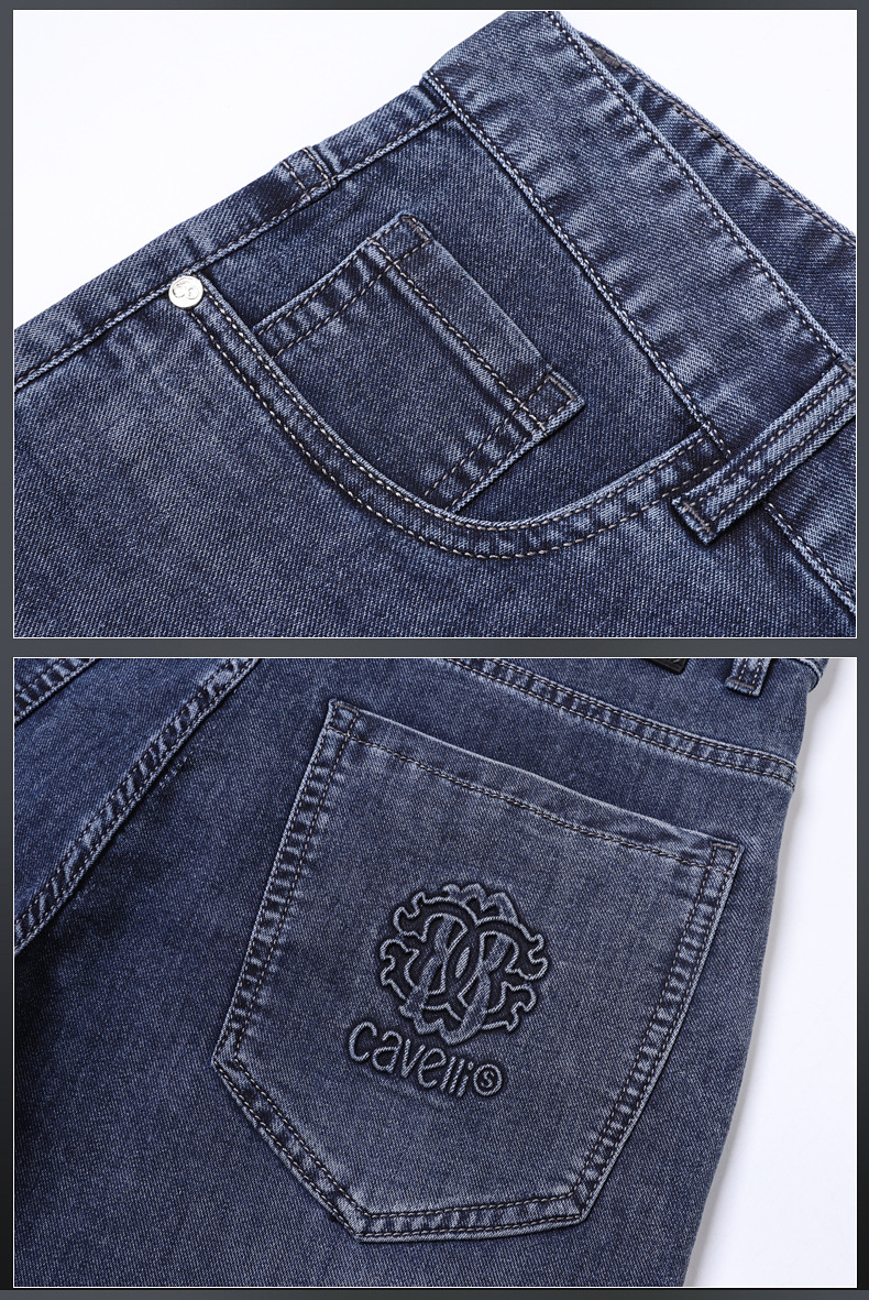 牛仔裤男春夏新款时尚潮牌棉感弹力柔软亲肤透气休闲直筒牛仔长裤详情14