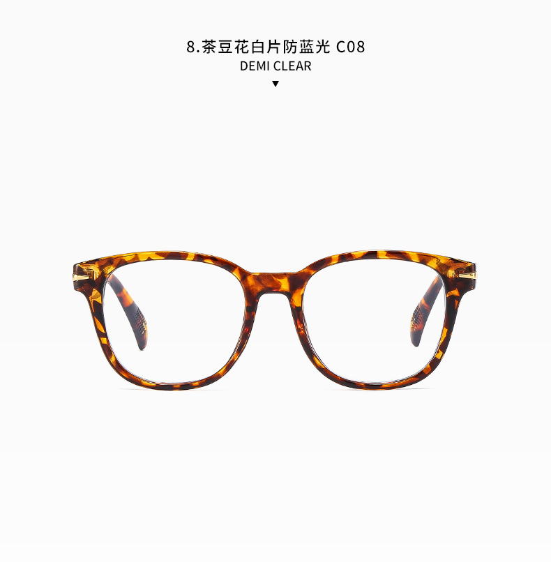 新款韩版太阳镜文艺复古眼镜框黑框近视防蓝光眼镜架椭圆素颜墨镜详情25