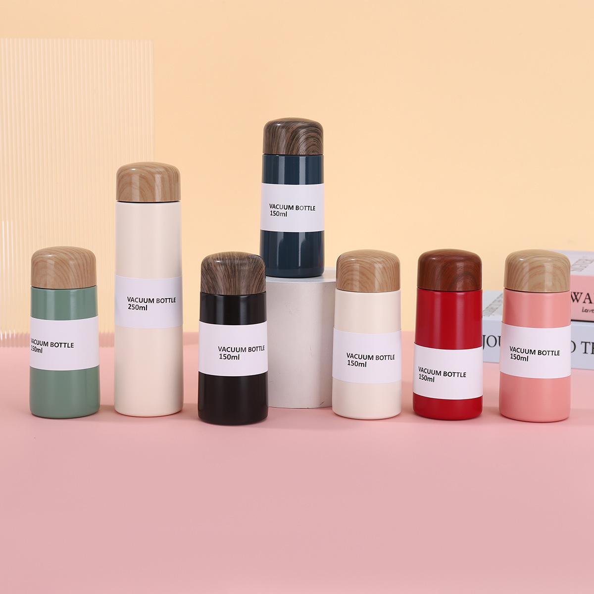 跨境热销纯色时尚不锈钢保温杯户外便携简约咖啡杯迷你高颜值水杯详情1