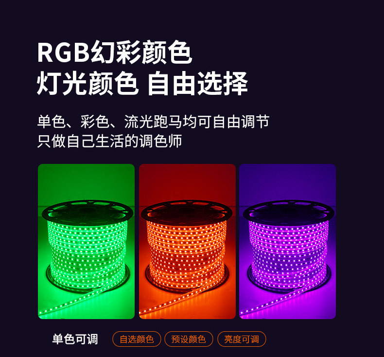 المصابيح الوهمية العابرة للحدود من طراز RGB ذات مزود بإضاءة فائقة 5050 من مصابيح الهواء الطلق المضادة للمياه pic 12