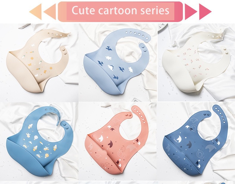 婴童 硅胶围兜小熊围嘴男女宝宝吃饭兜儿童口水兜防水防脏神器详情23